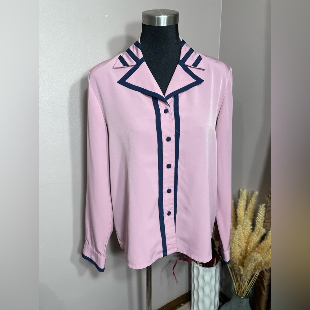 Bubblegum Pink Button Down Blouse - image 1